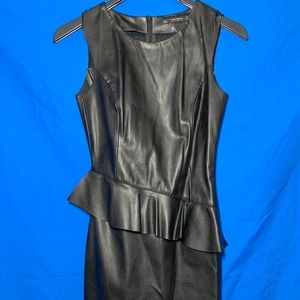 Black Leather Mini Dress